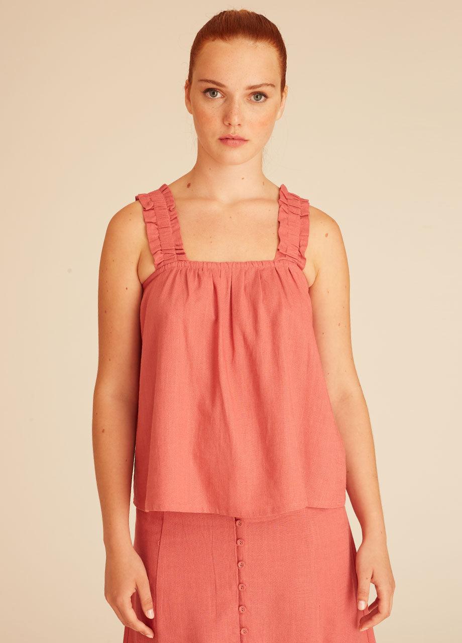 pepaloves LINEN TOP PINK