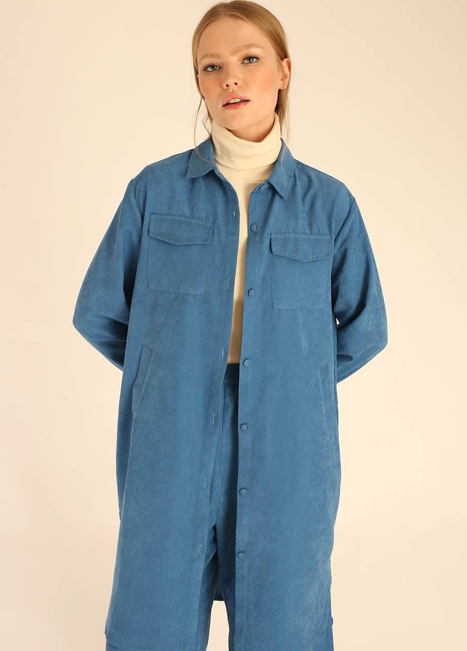 Pepaloves LONG OVERSHIRT BLUE