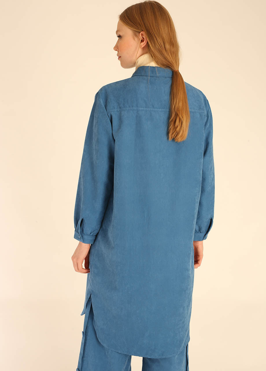 Pepaloves LONG OVERSHIRT BLUE