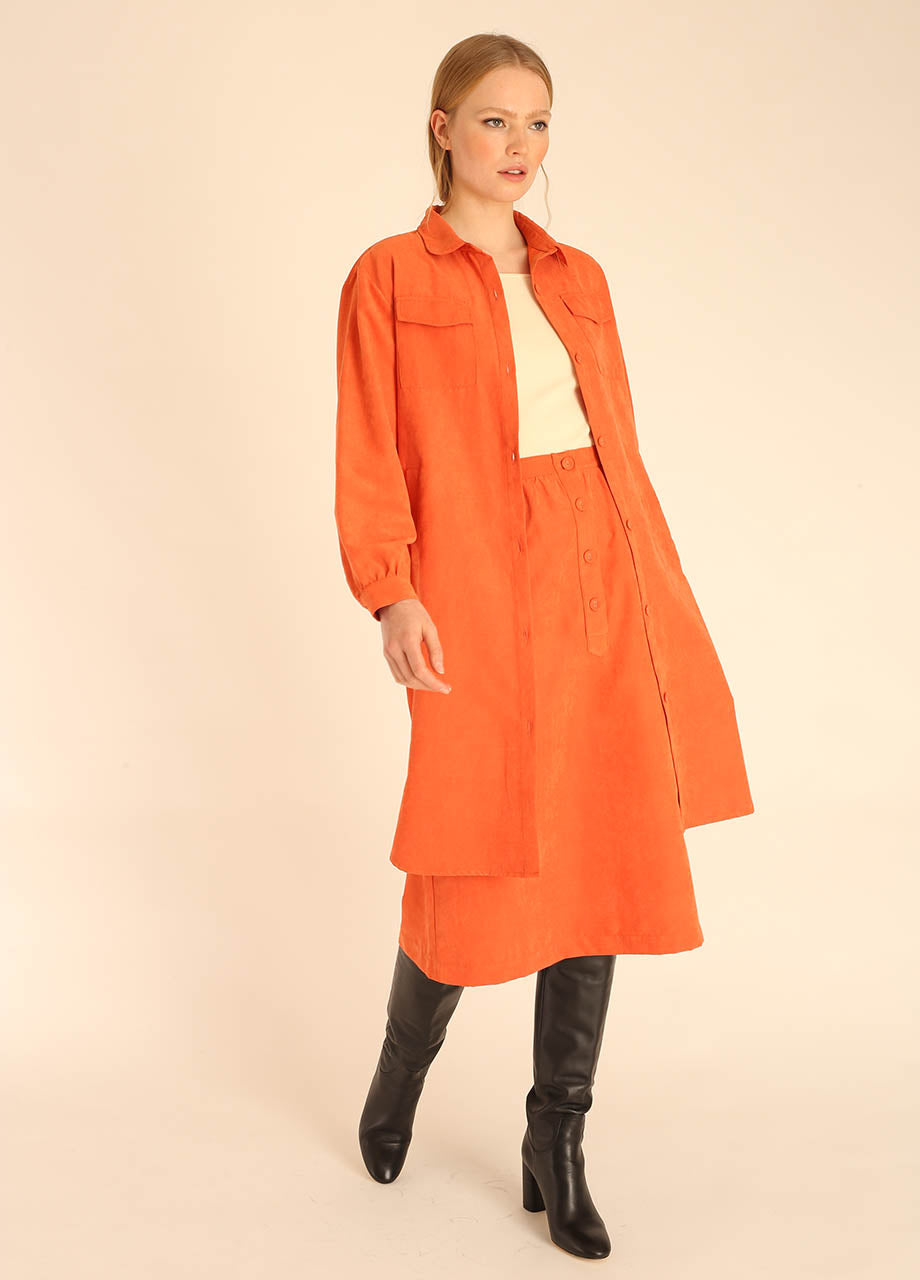 Pepaloves LONG OVERSHIRT PEACH