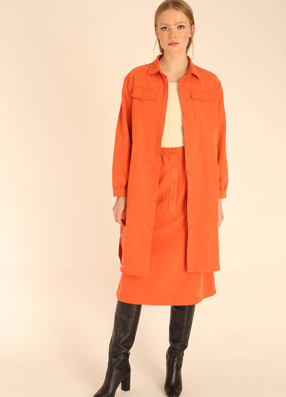 pepaloves LONG OVERSHIRT PEACH