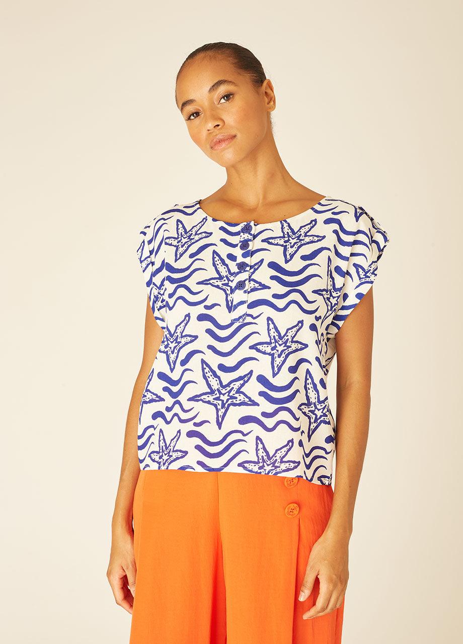 Pepaloves NAVY STARS BLOUSE