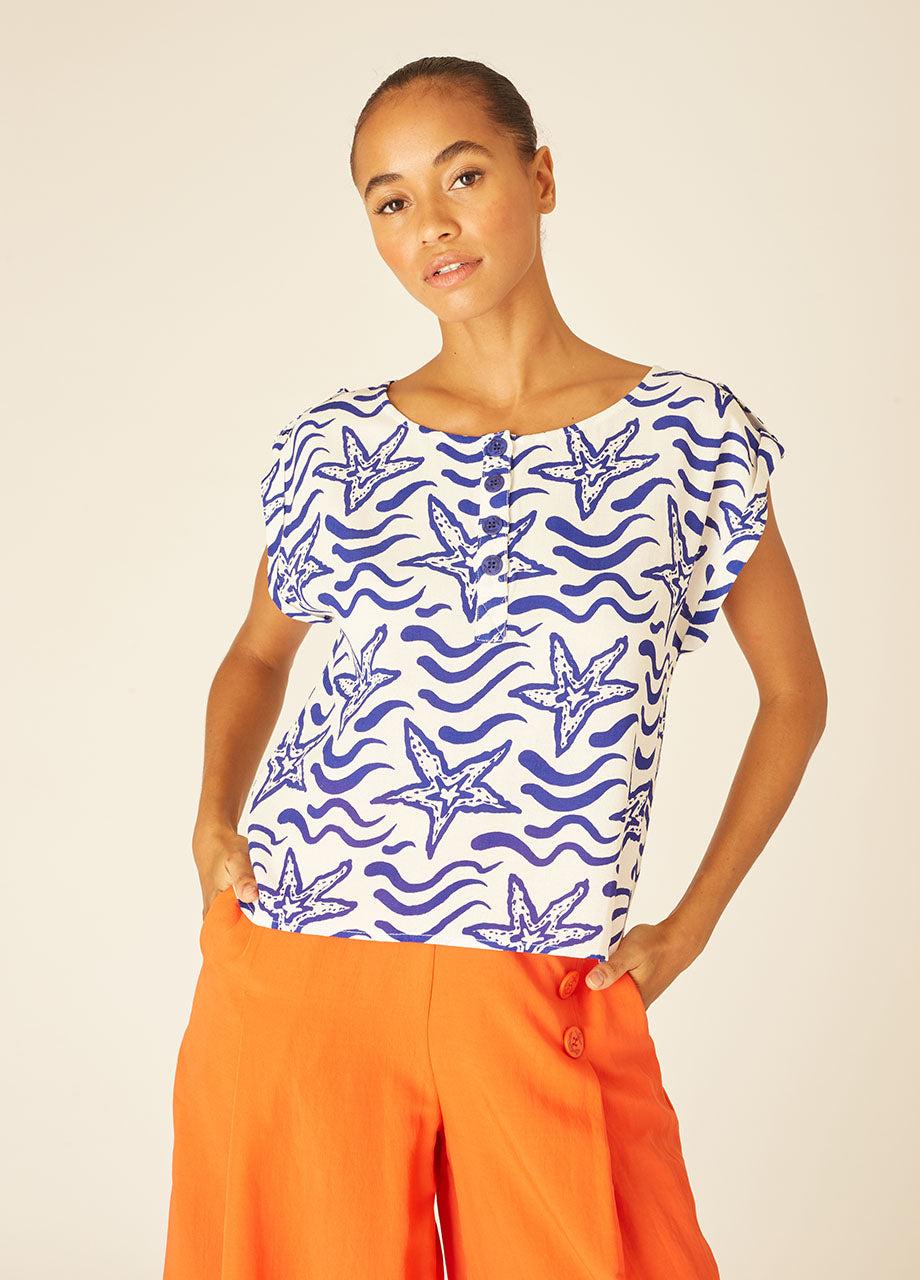 Pepaloves NAVY STARS BLOUSE