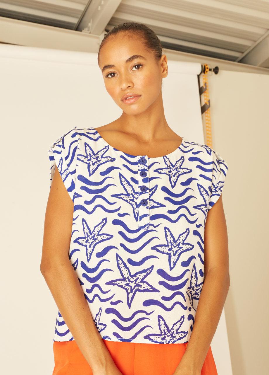 Pepaloves NAVY STARS BLOUSE