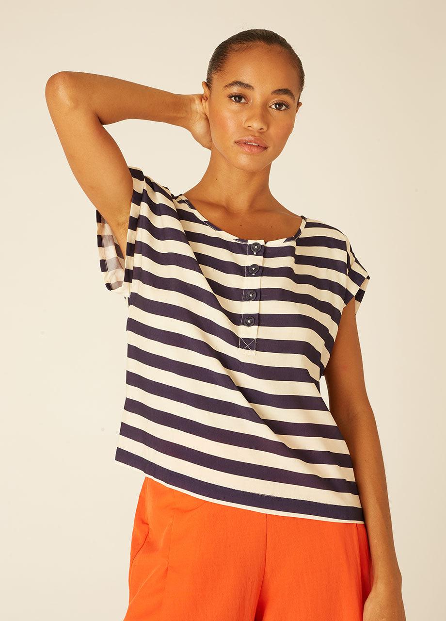 Pepaloves NAVY STRIPES BLOUSE
