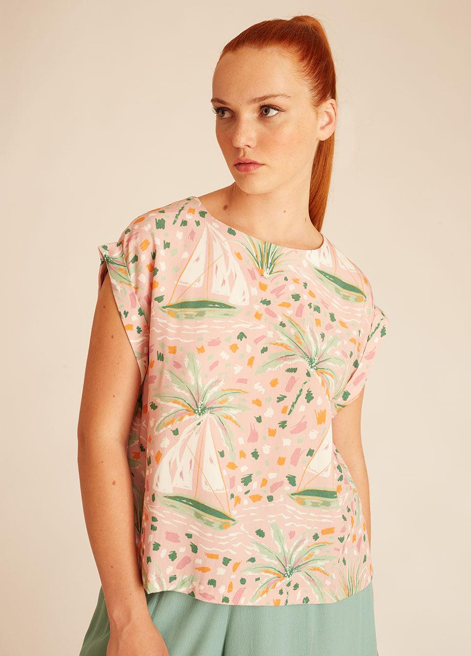 pepaloves PINK BOATS BLOUSE