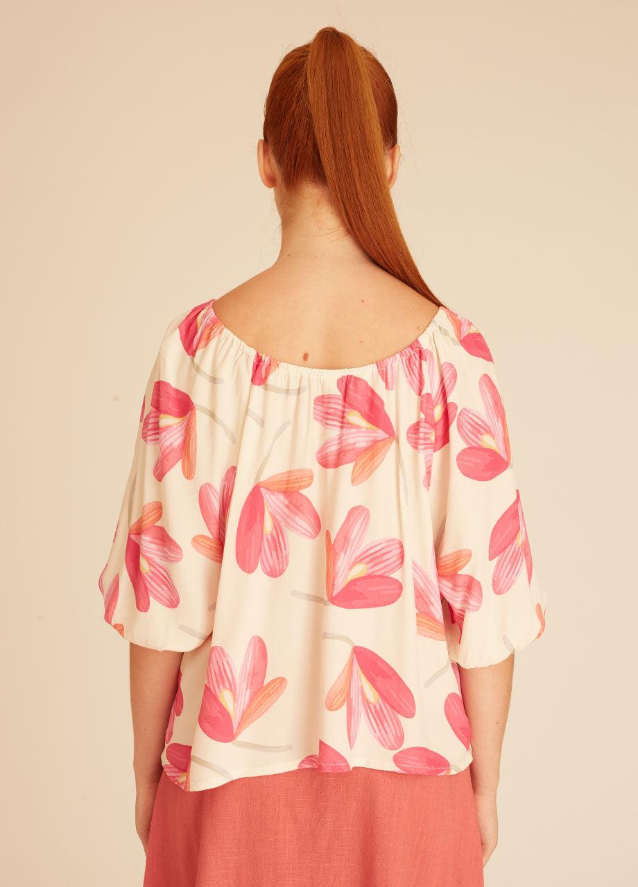 Pepaloves PINK FLOWERS BLOUSE