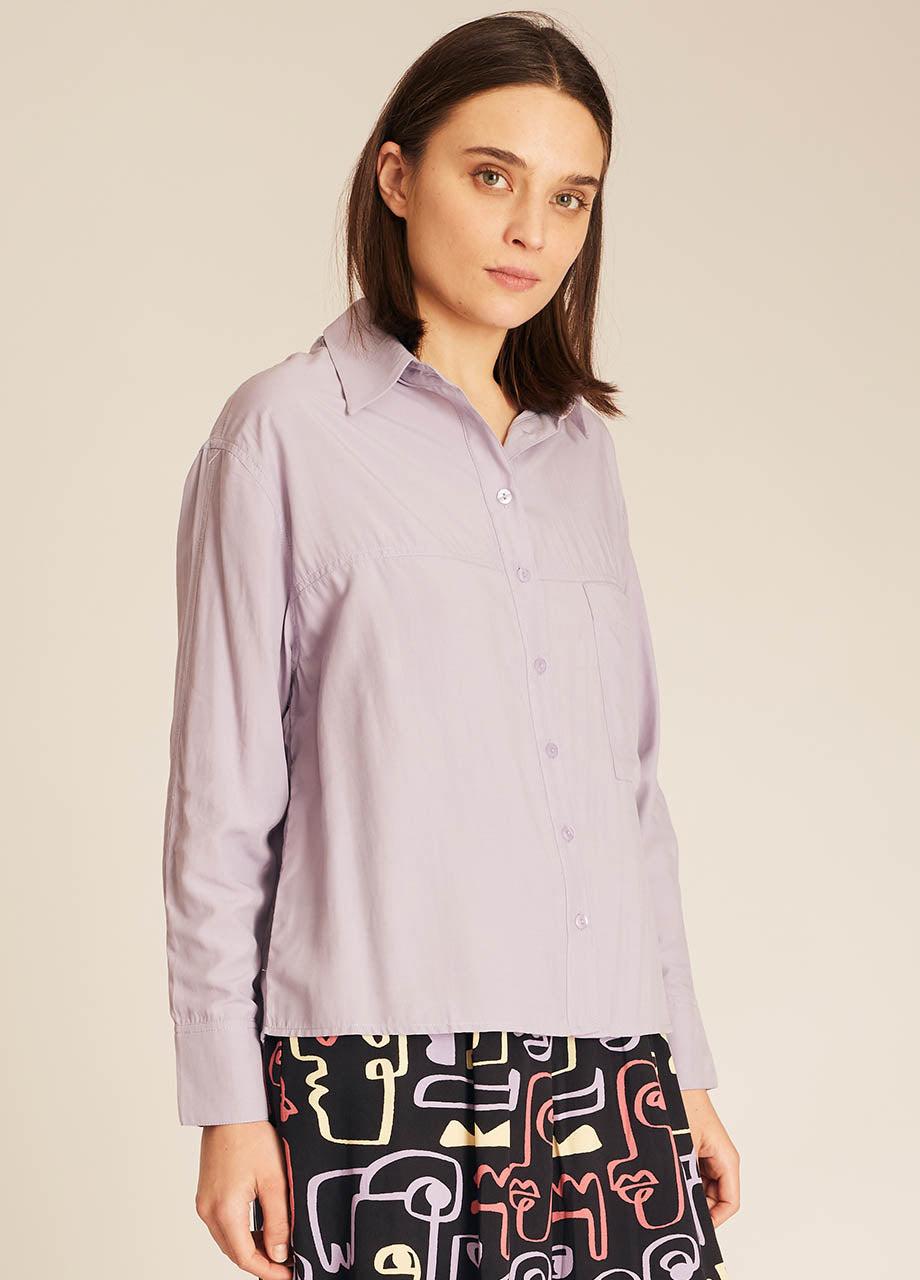 pepaloves POCKETS SILKY SHIRT LILAC
