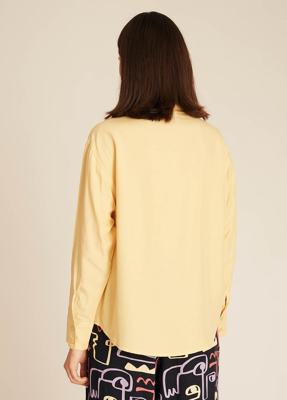 Pepaloves POCKETS SILKY SHIRT YELLOW