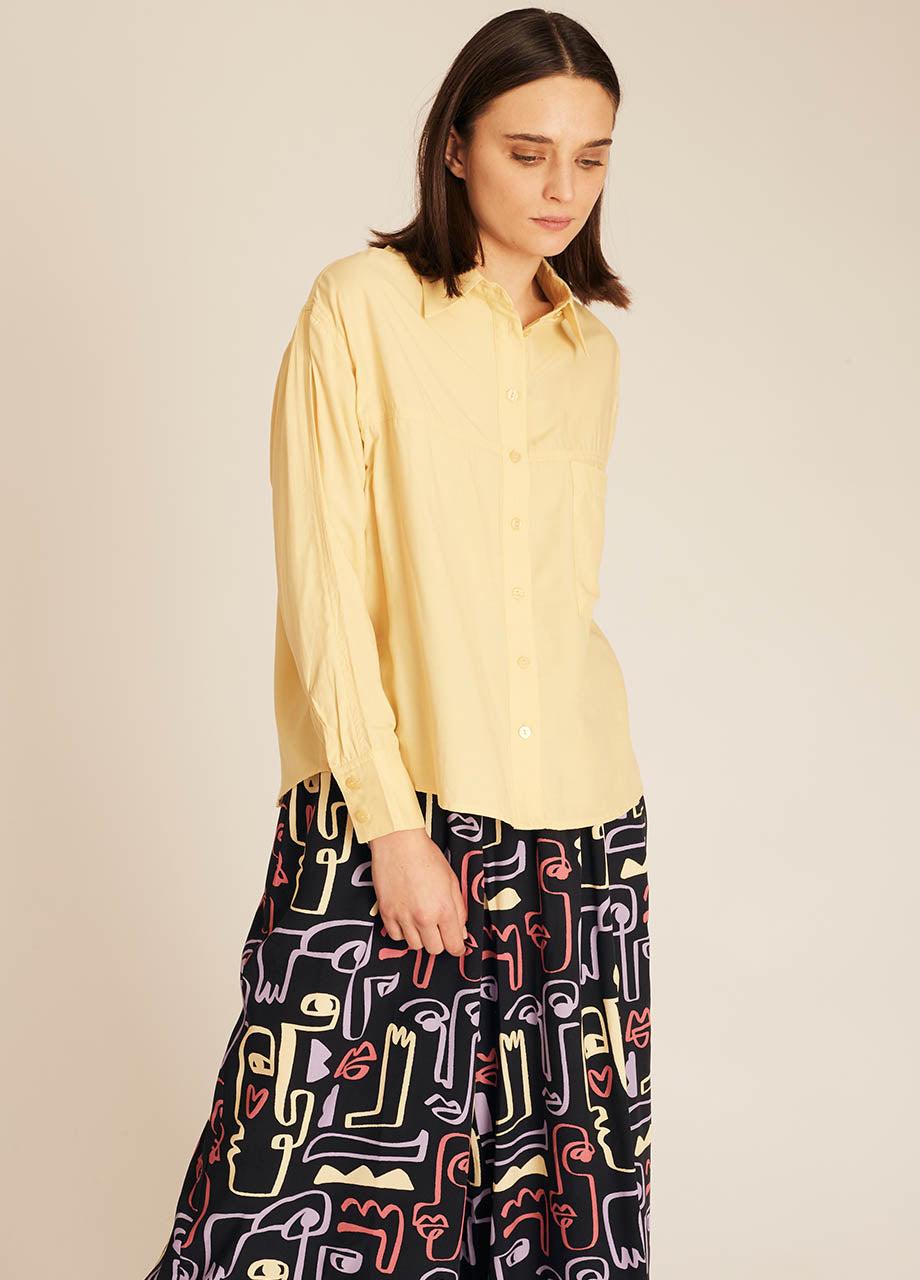 Pepaloves POCKETS SILKY SHIRT YELLOW