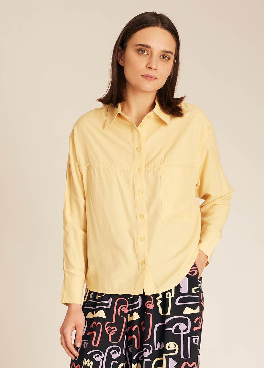 Pepaloves POCKETS SILKY SHIRT YELLOW