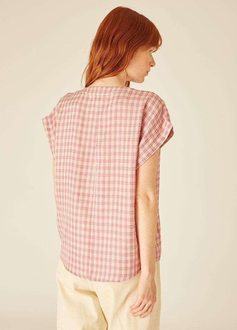 Pepaloves SQUARES BLOUSE LILAC