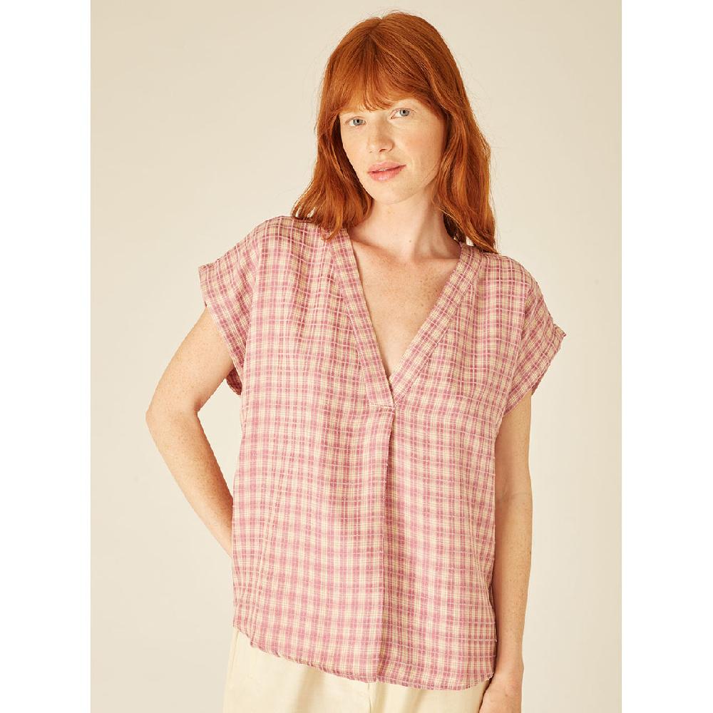 Pepaloves SQUARES BLOUSE LILAC