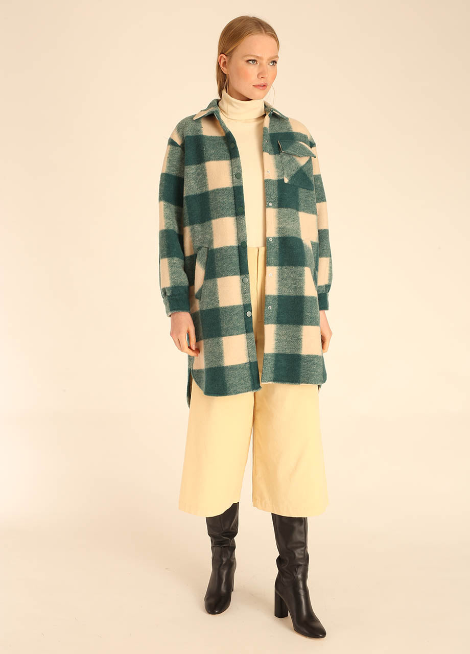 Pepaloves SQUARES OVERSHIRT GREEN