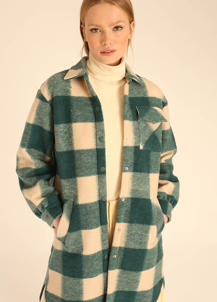 Pepaloves SQUARES OVERSHIRT GREEN