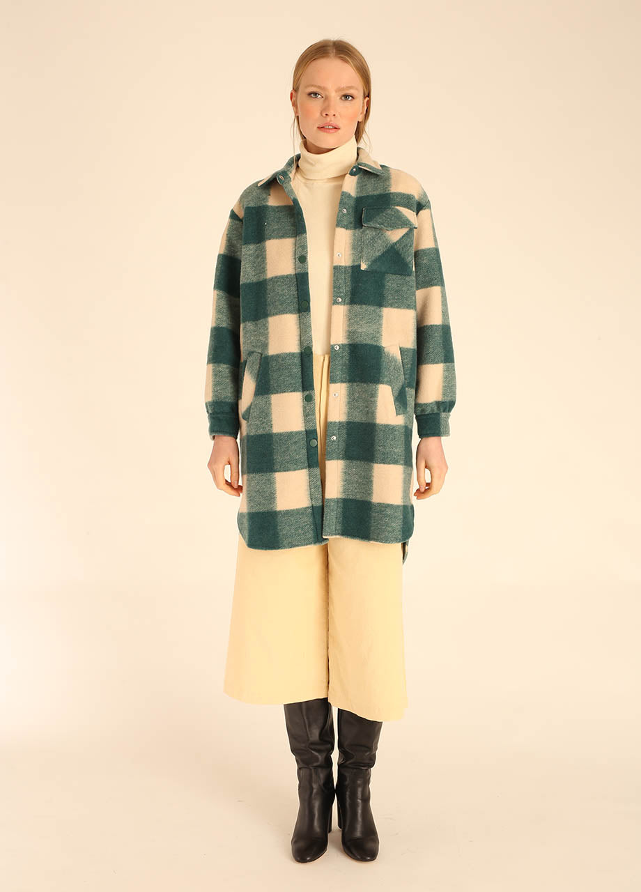 pepaloves SQUARES OVERSHIRT GREEN