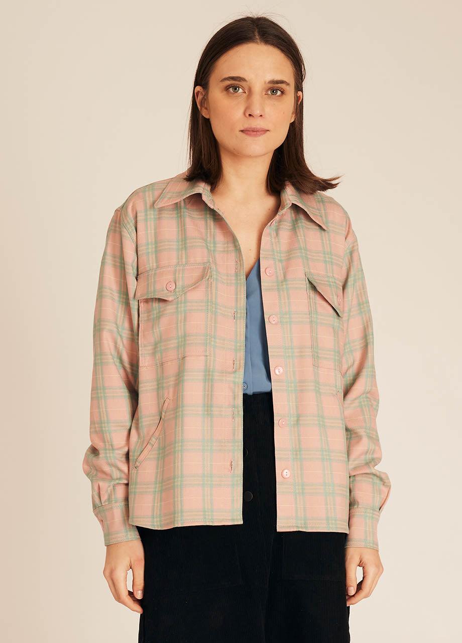 Pepaloves SQUARES OVERSHIRT NUDE
