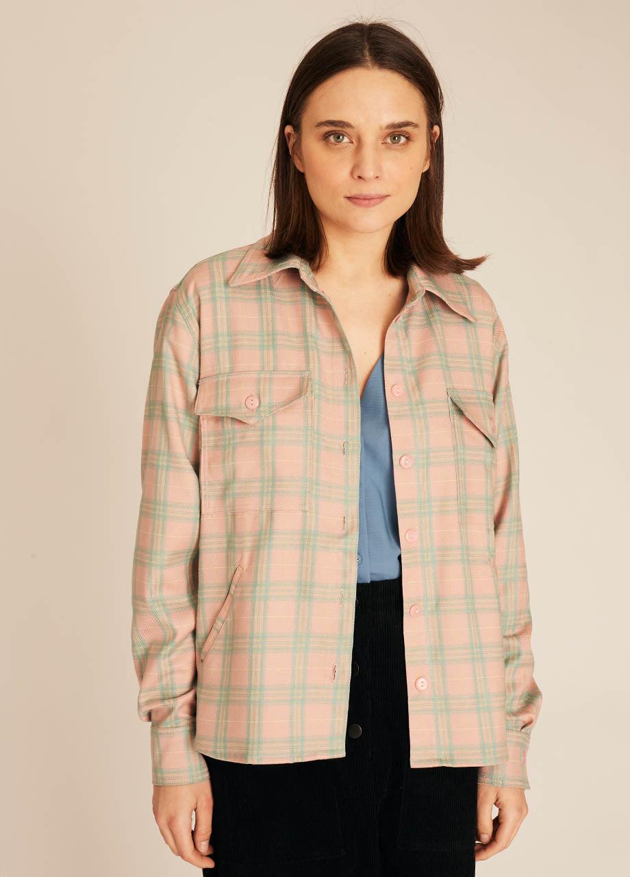 Pepaloves SQUARES OVERSHIRT NUDE