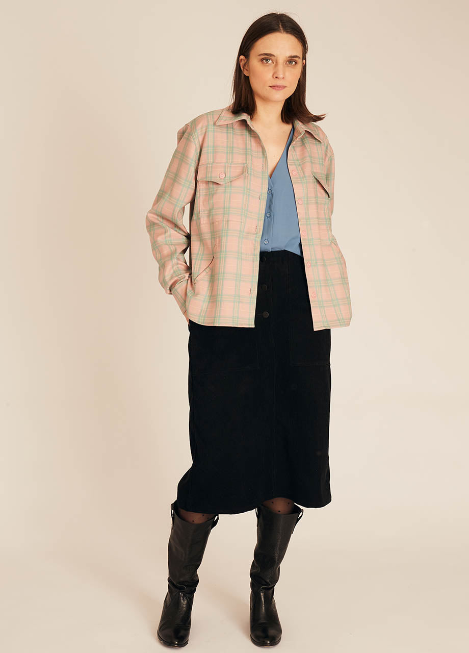 pepaloves SQUARES OVERSHIRT NUDE