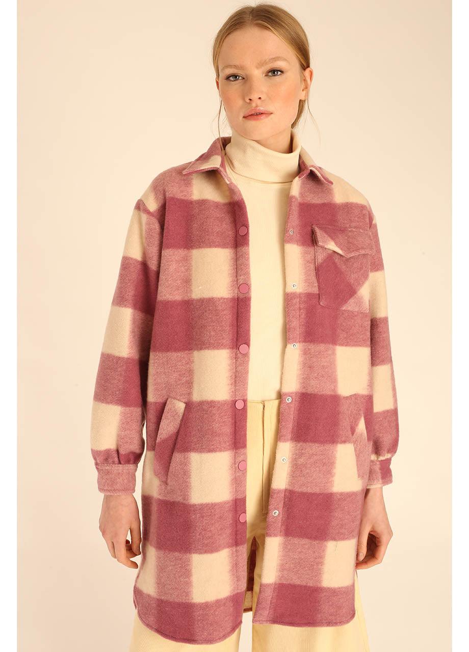 Pepaloves SQUARES OVERSHIRT ROSE