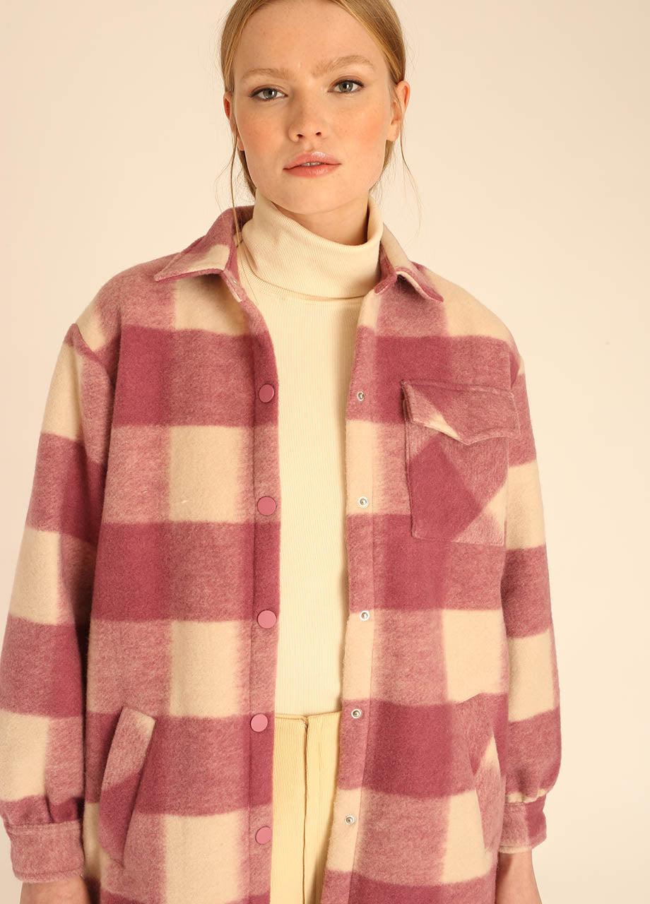 Pepaloves SQUARES OVERSHIRT ROSE