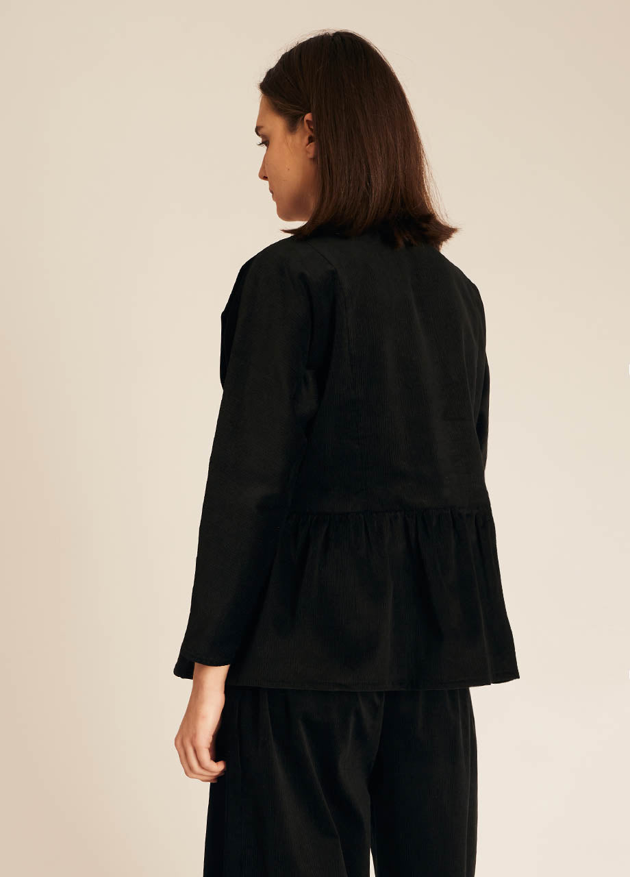 Pepaloves THIN CORDUROY SHIRT BLACK