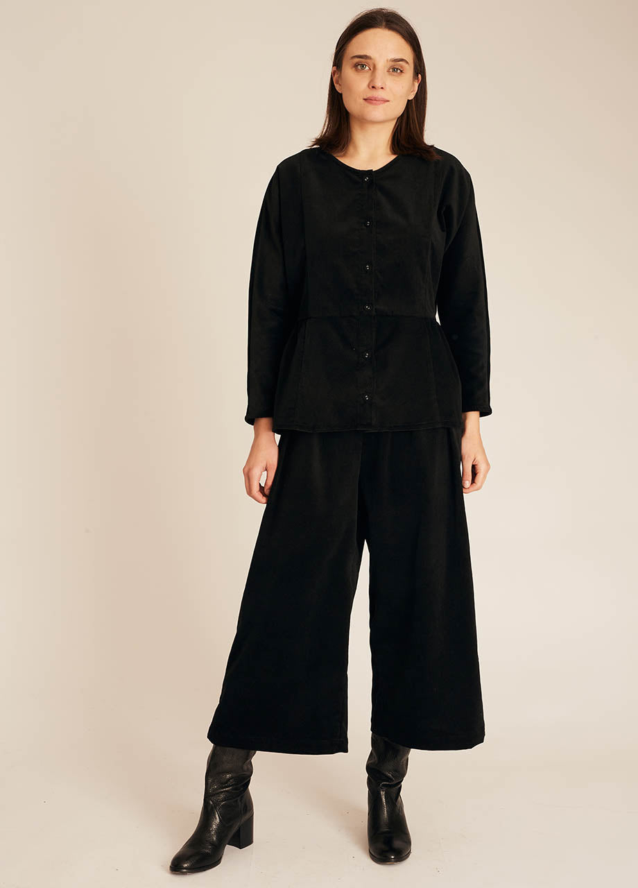 Pepaloves THIN CORDUROY SHIRT BLACK