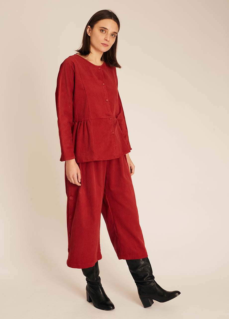 pepaloves THIN CORDUROY SHIRT RED