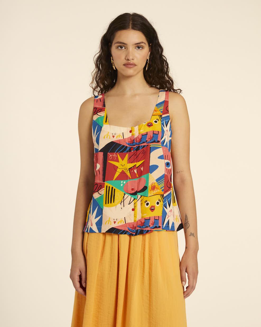 pepaloves TOP ABOTONADO COMIC