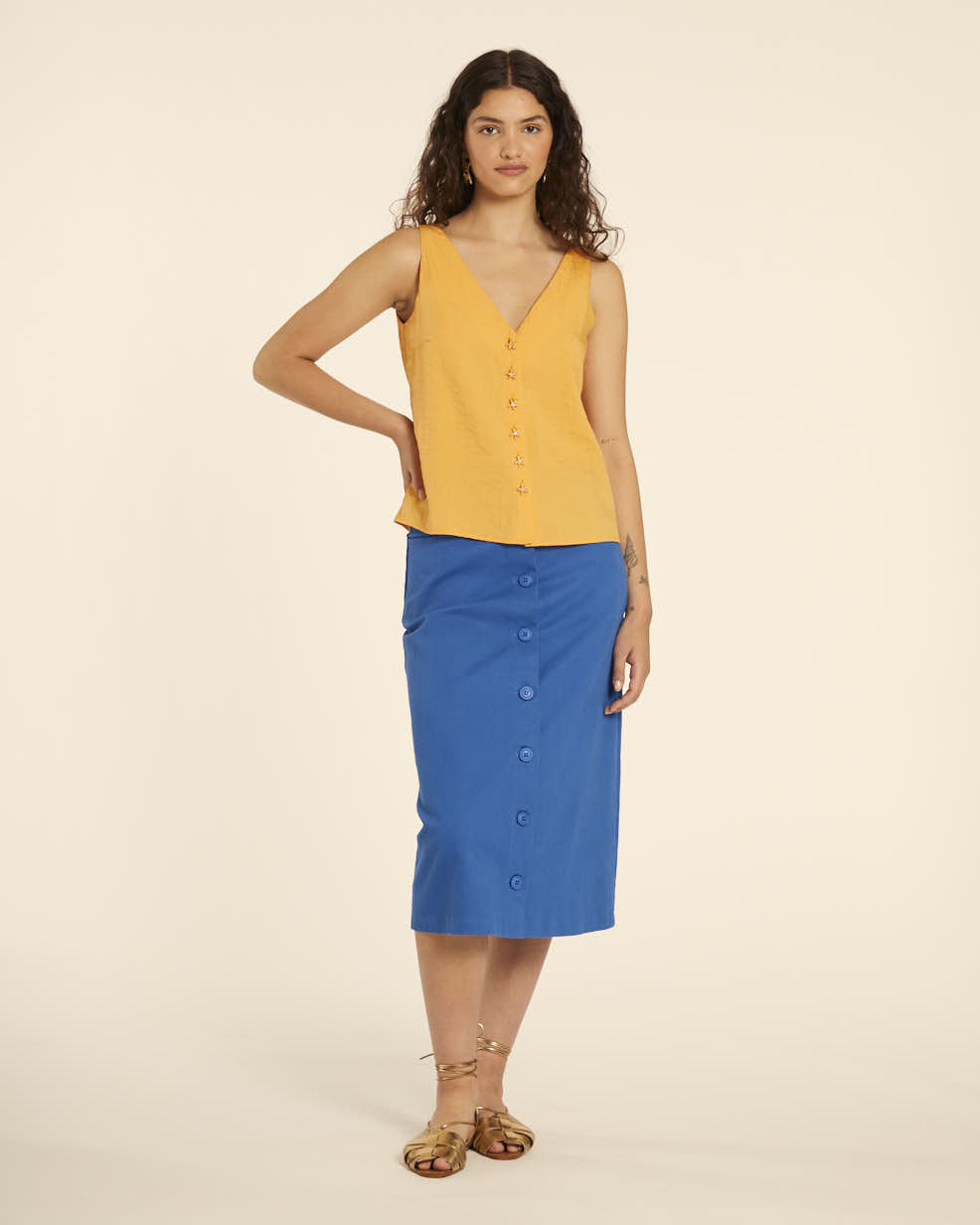 Pepaloves TOP BOTONES ESTRELLA AMARILLO