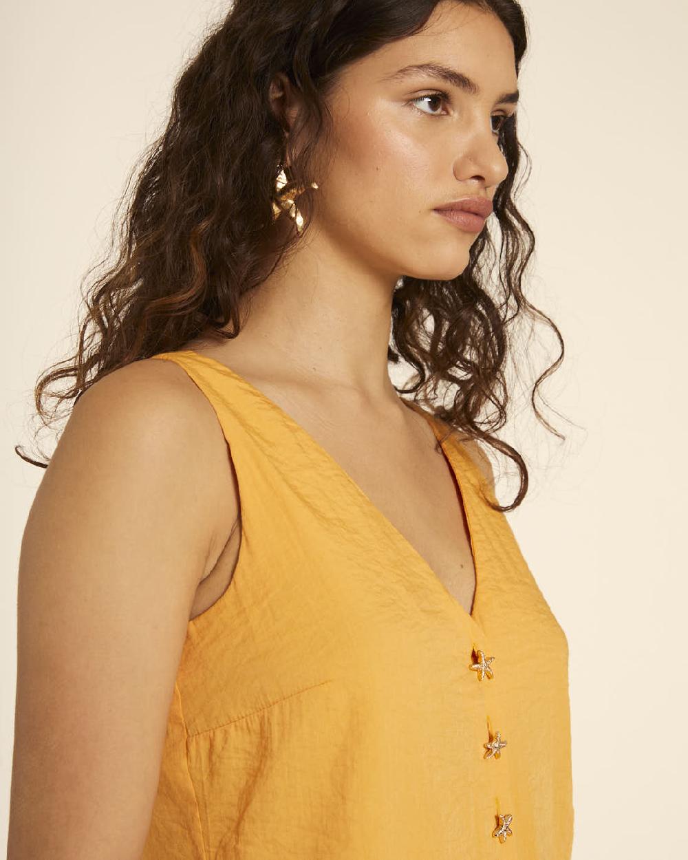 Pepaloves TOP BOTONES ESTRELLA AMARILLO