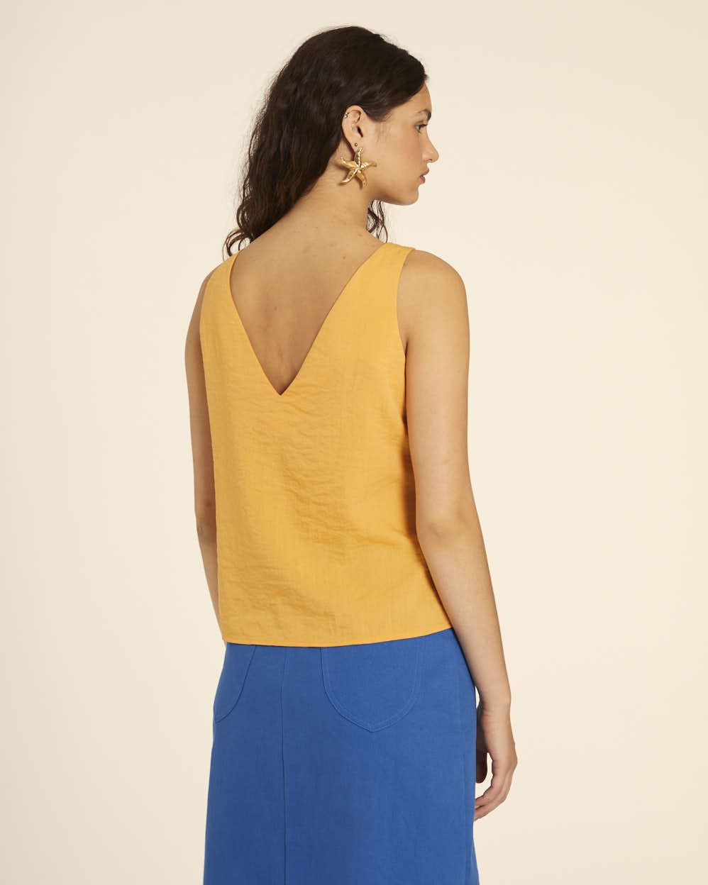 Pepaloves TOP BOTONES ESTRELLA AMARILLO