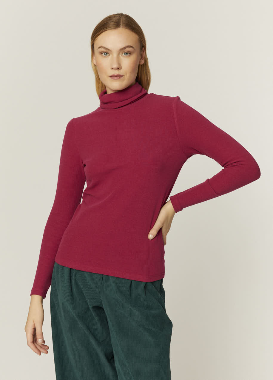 Pepaloves TOP CANALE CUELLO ALTO CEREZA