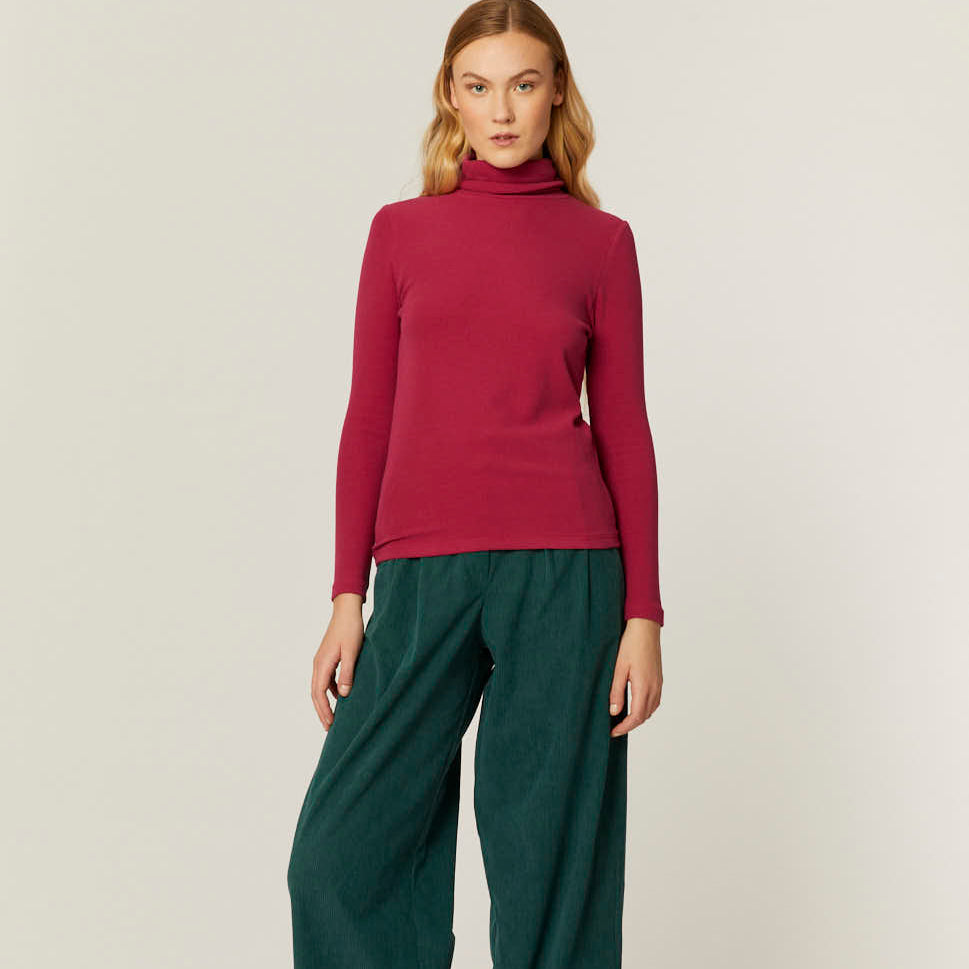 pepaloves TOP CANALE CUELLO ALTO CEREZA