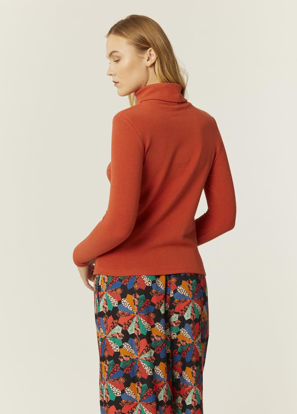 Pepaloves TOP CANALE CUELLO ALTO NARANJA