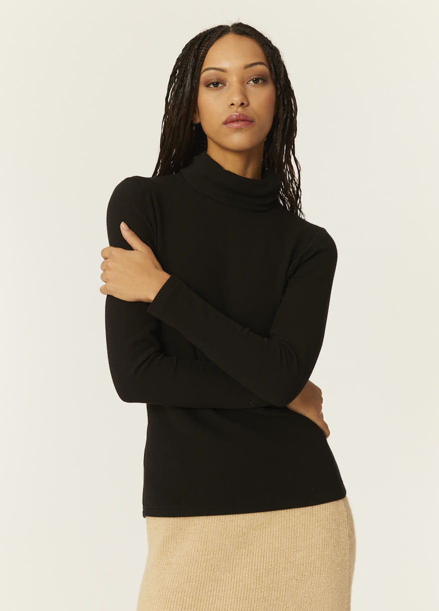 Pepaloves TOP CANALE CUELLO ALTO NEGRO