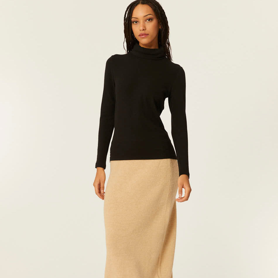 pepaloves TOP CANALE CUELLO ALTO NEGRO