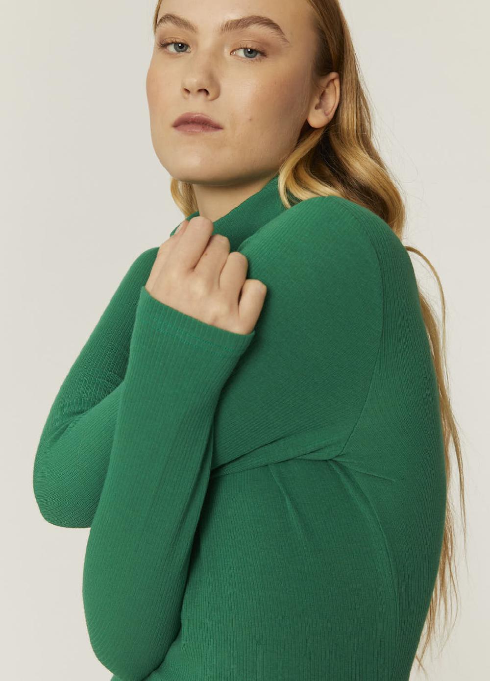 Pepaloves TOP CANALE CUELLO ALTO VERDE