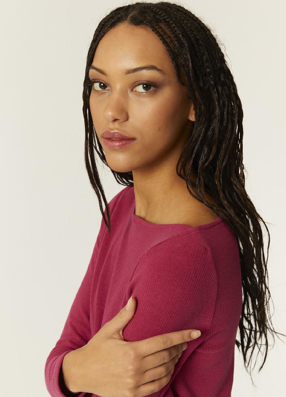 Pepaloves TOP CANALE CUELLO BARCA CEREZA