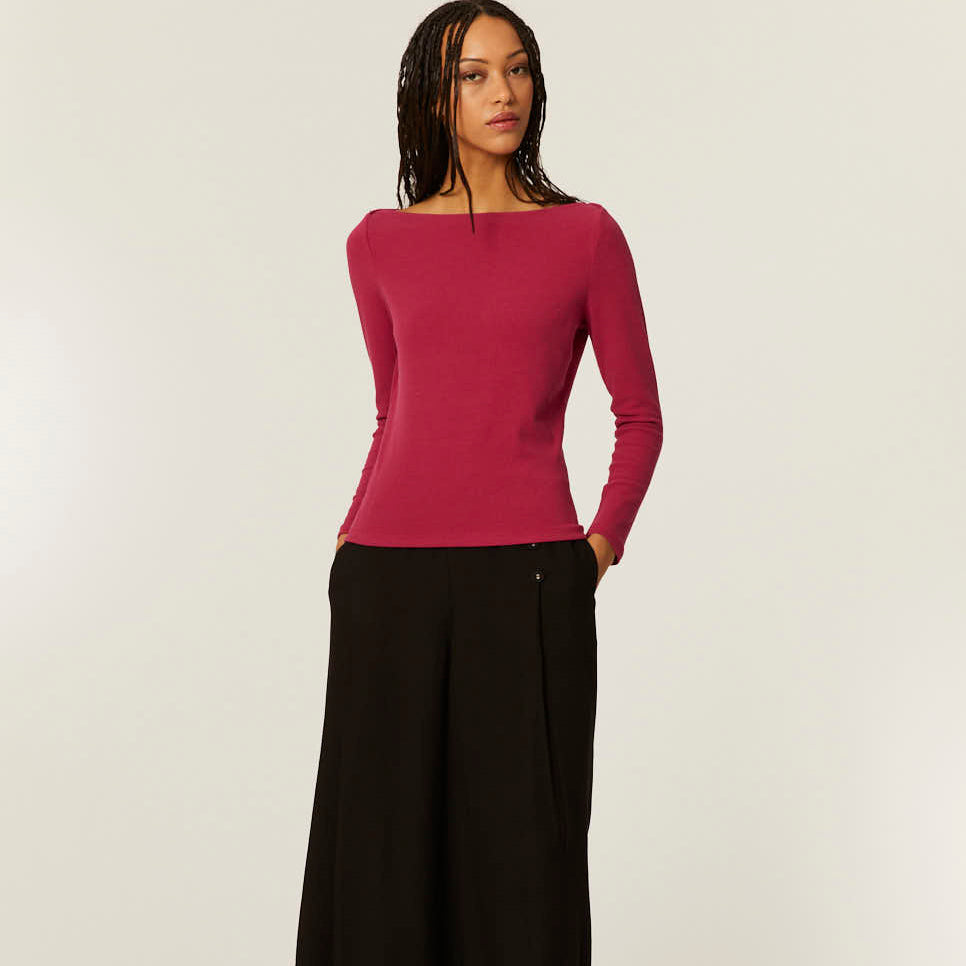 pepaloves TOP CANALE CUELLO BARCA CEREZA