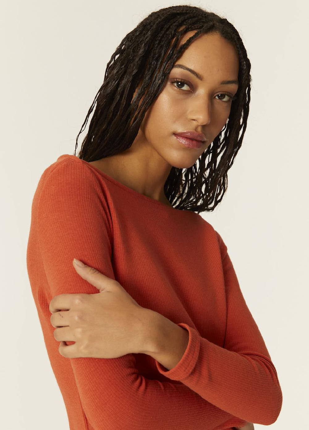 Pepaloves TOP CANALE CUELLO BARCA NARANJA