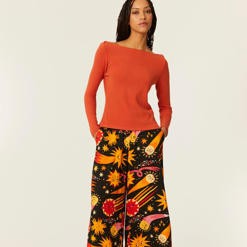 pepaloves TOP CANALE CUELLO BARCA NARANJA