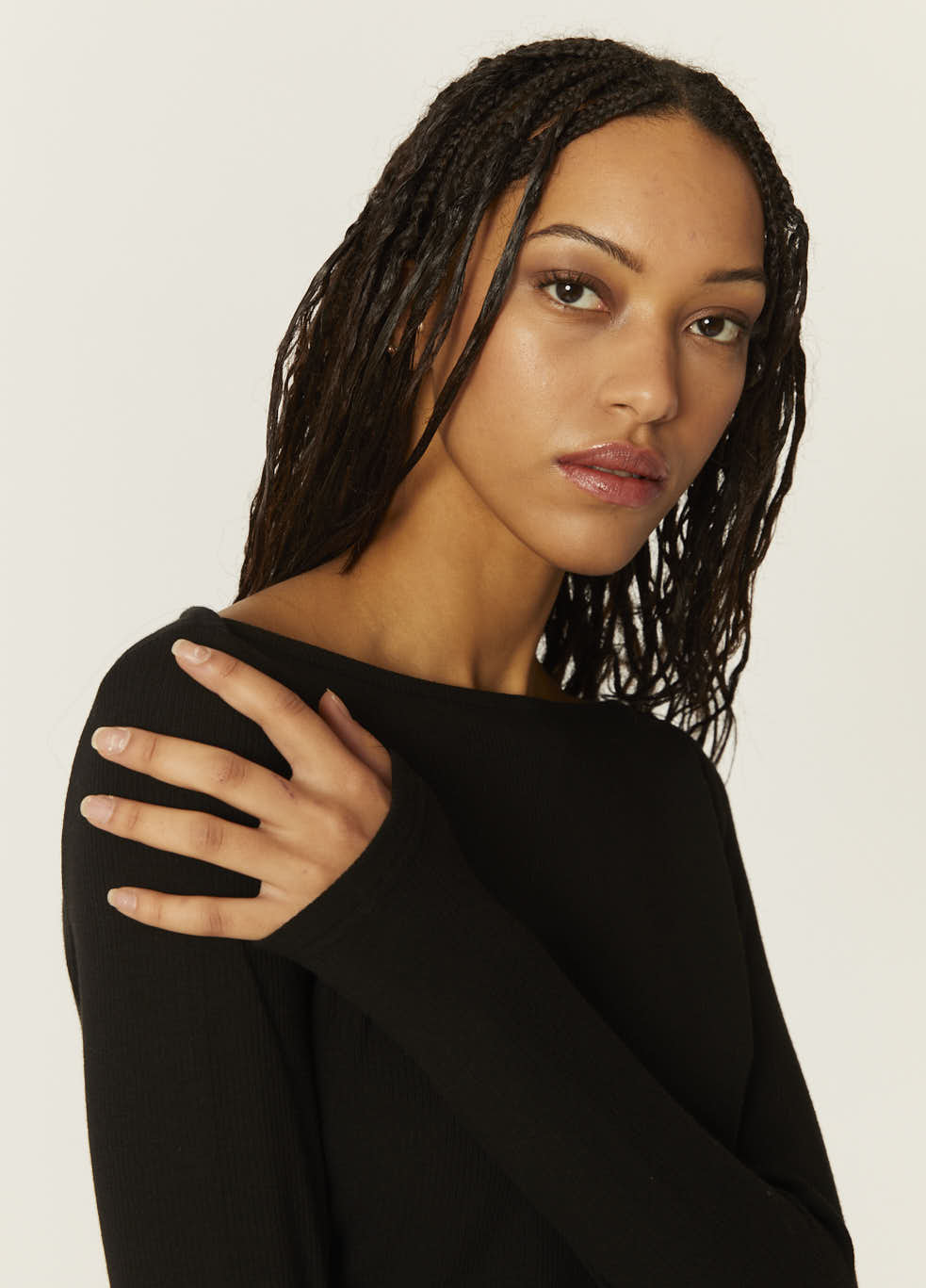 Pepaloves TOP CANALE CUELLO BARCA NEGRA