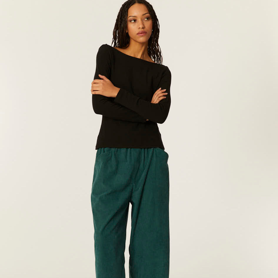 pepaloves TOP CANALE CUELLO BARCA NEGRA