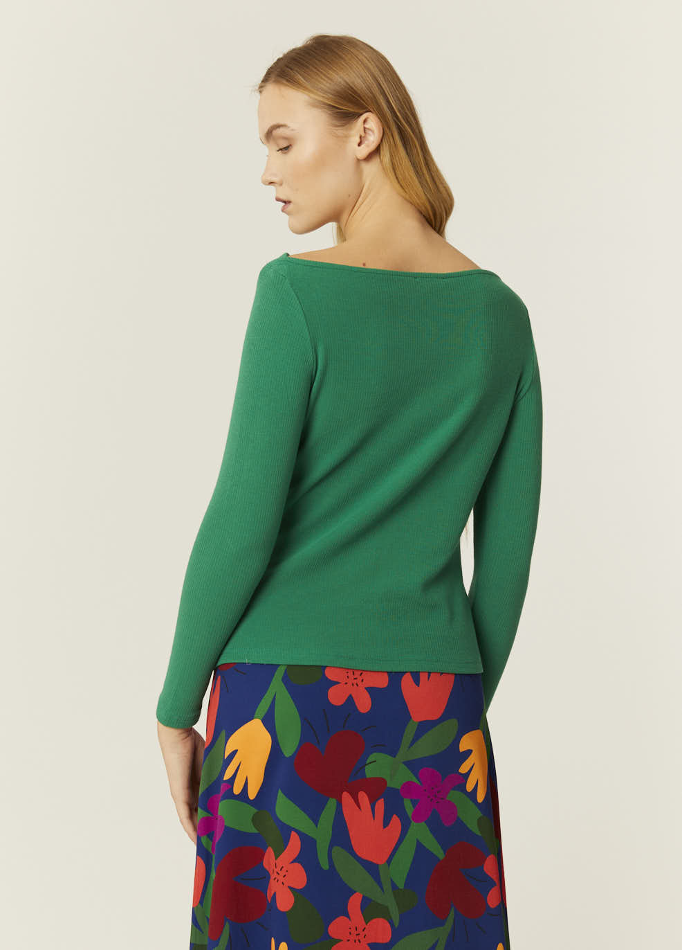 Pepaloves TOP CANALE CUELLO BARCA VERDE