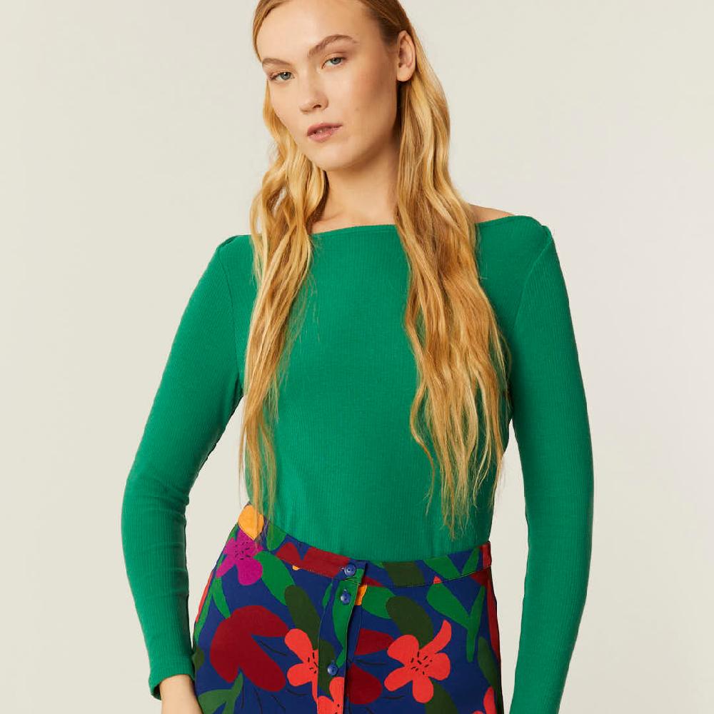 pepaloves TOP CANALE CUELLO BARCA VERDE