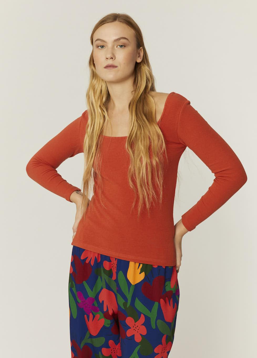 Pepaloves TOP CANALE CUELLO U NARANJA