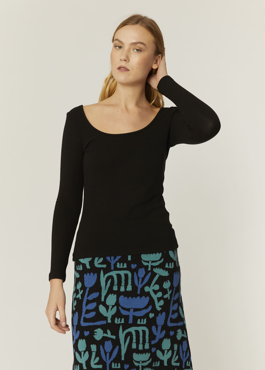 Pepaloves TOP CANALE CUELLO U NEGRO