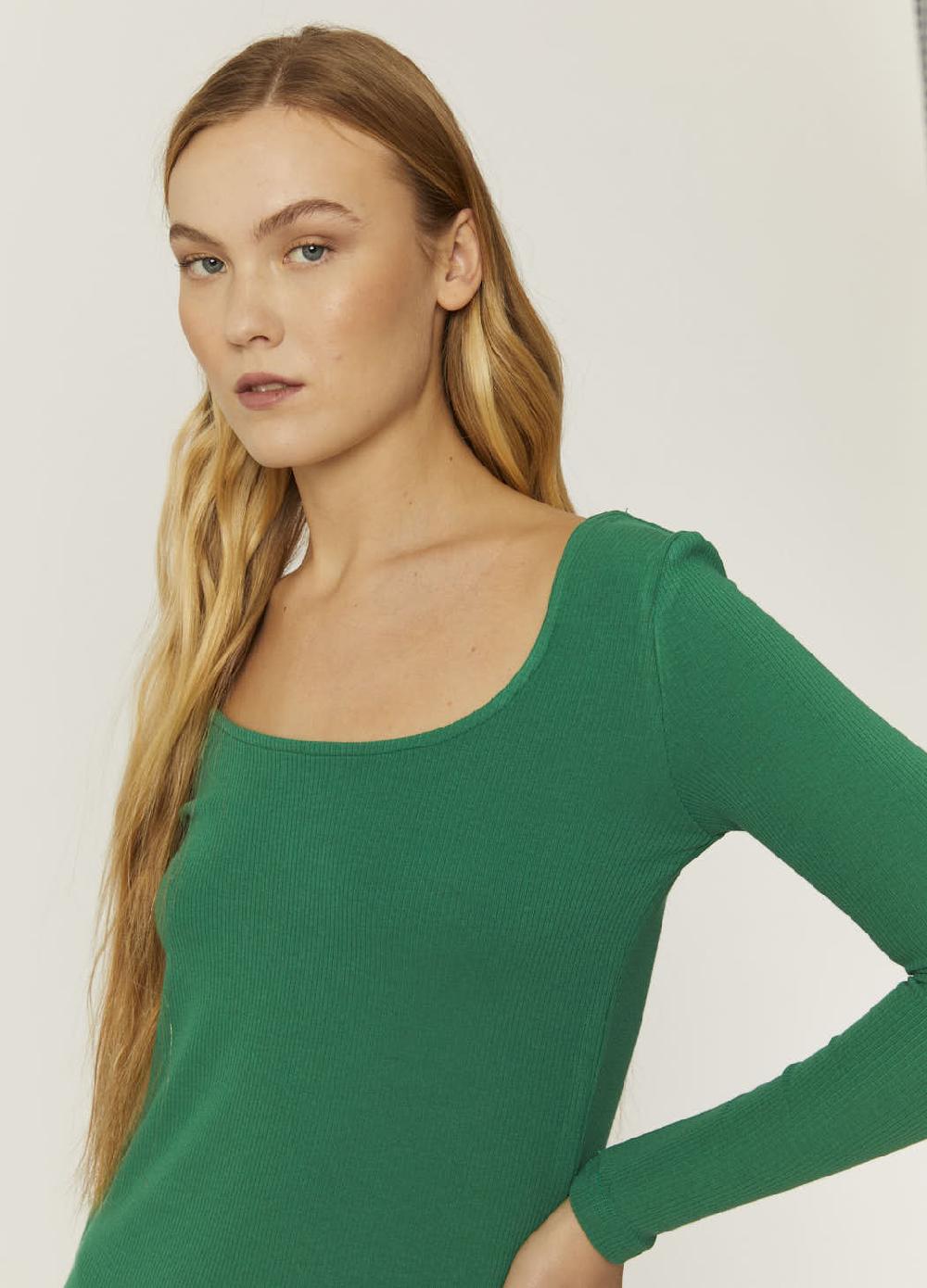 Pepaloves TOP CANALE CUELLO U VERDE