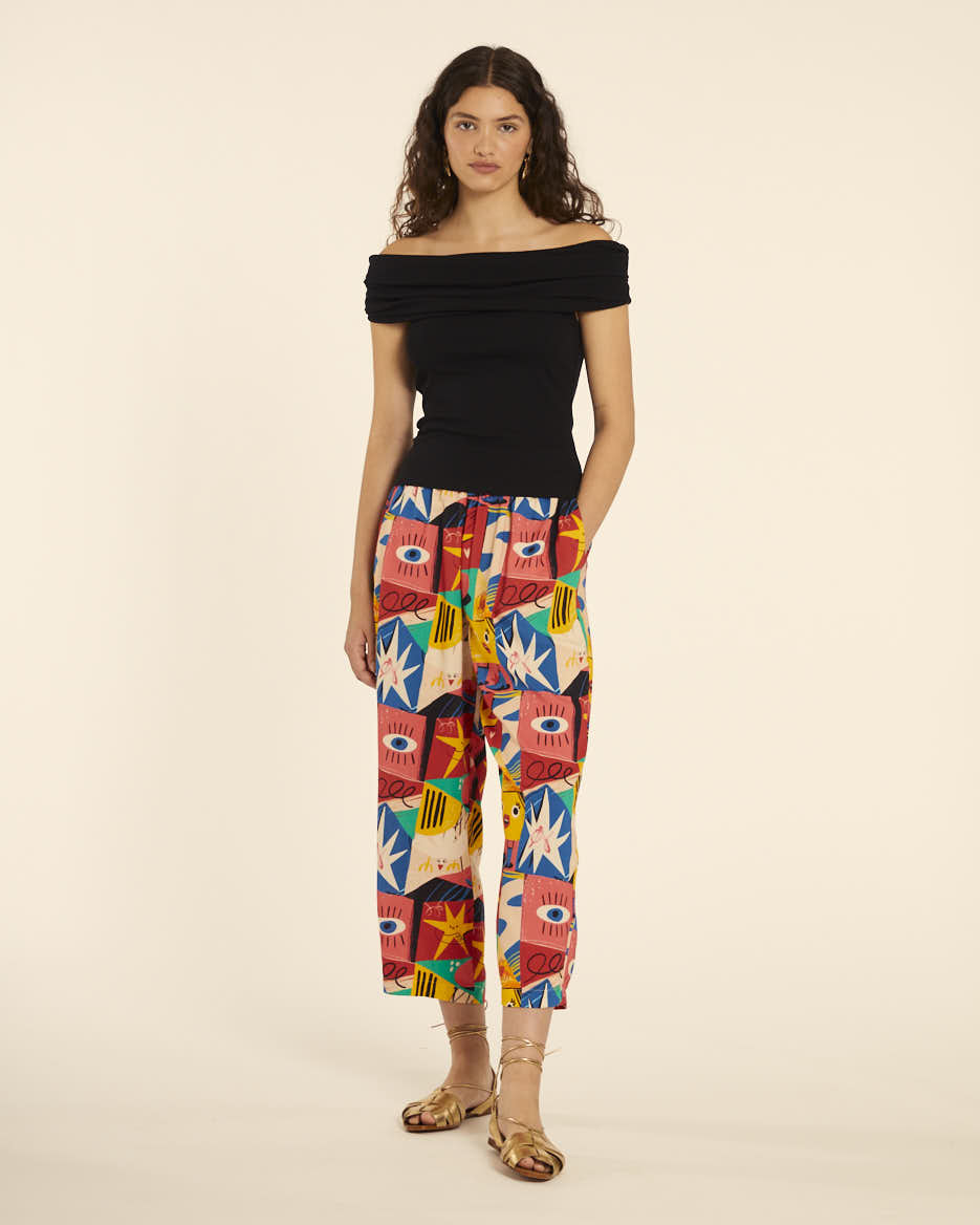 Pepaloves TOP CUELLO BARDOT NEGRO